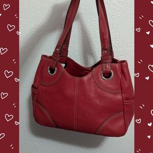 Red leather Bag